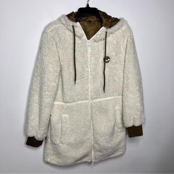ZYIA‎ Active Teddy jacket longer length cream size small - Picture 2 of 8
